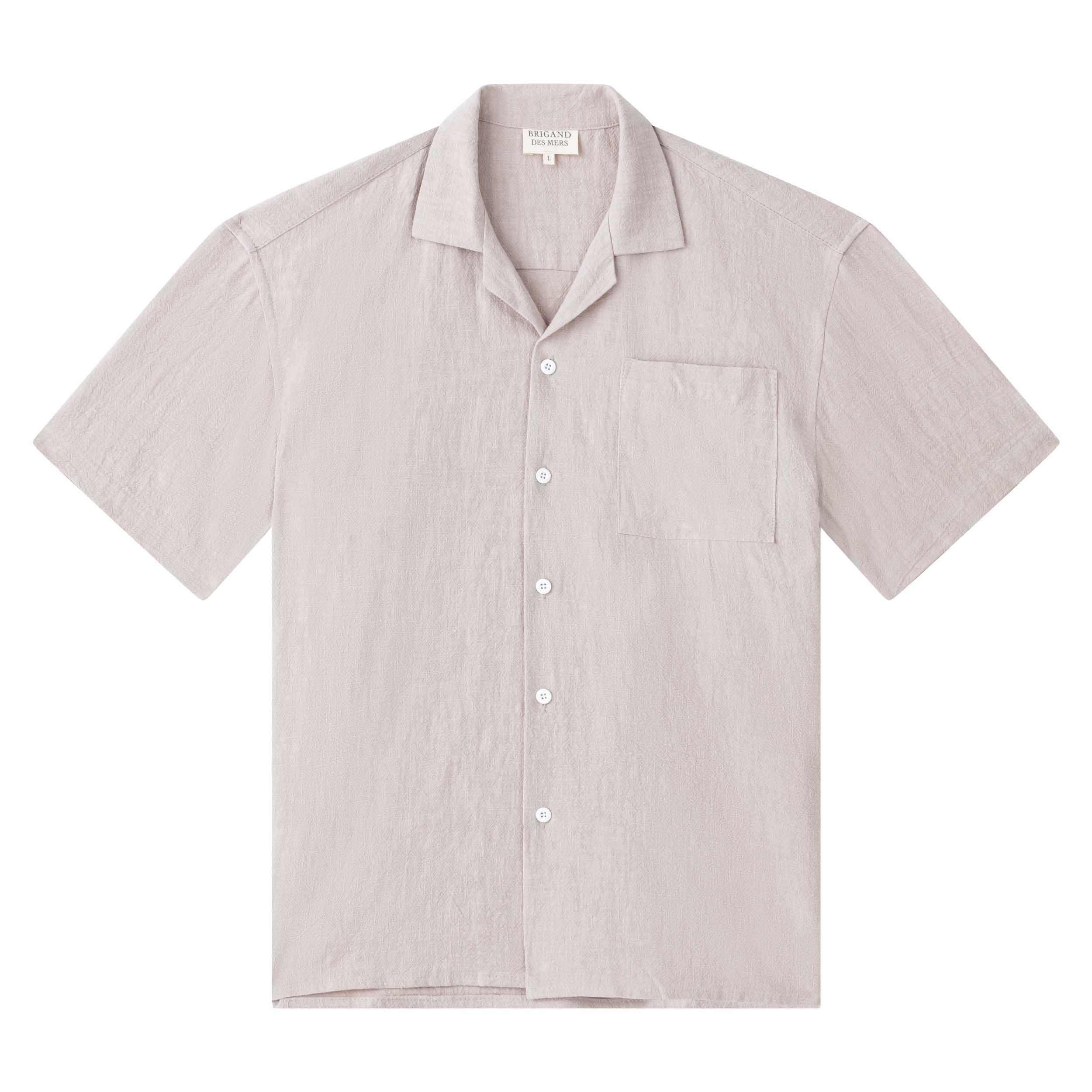 BRIGAND DES MERS S / Beige Chemise manches courtes en Lin Flint
