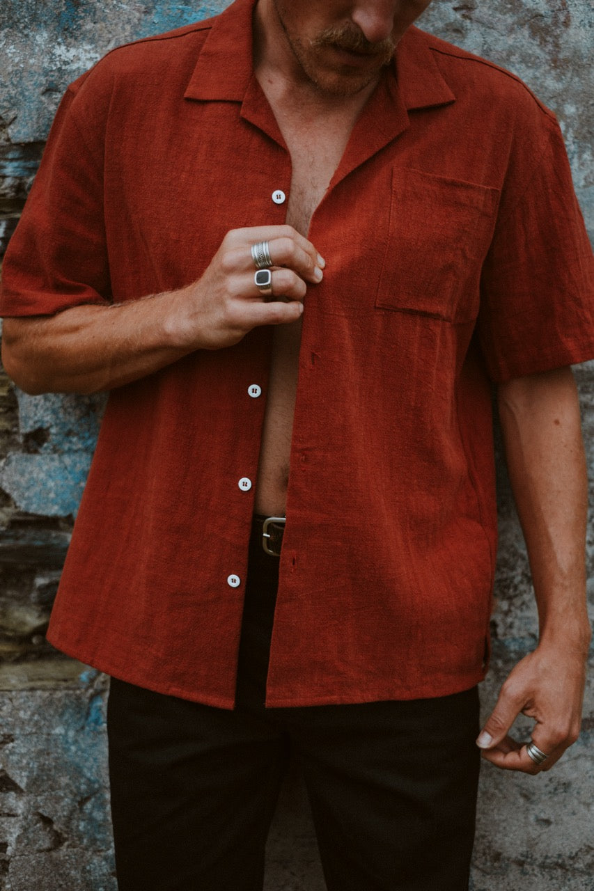 BRIGAND DES MERS Chemise manches courtes en Lin Flint Chemise manches courtes en Lin Flint