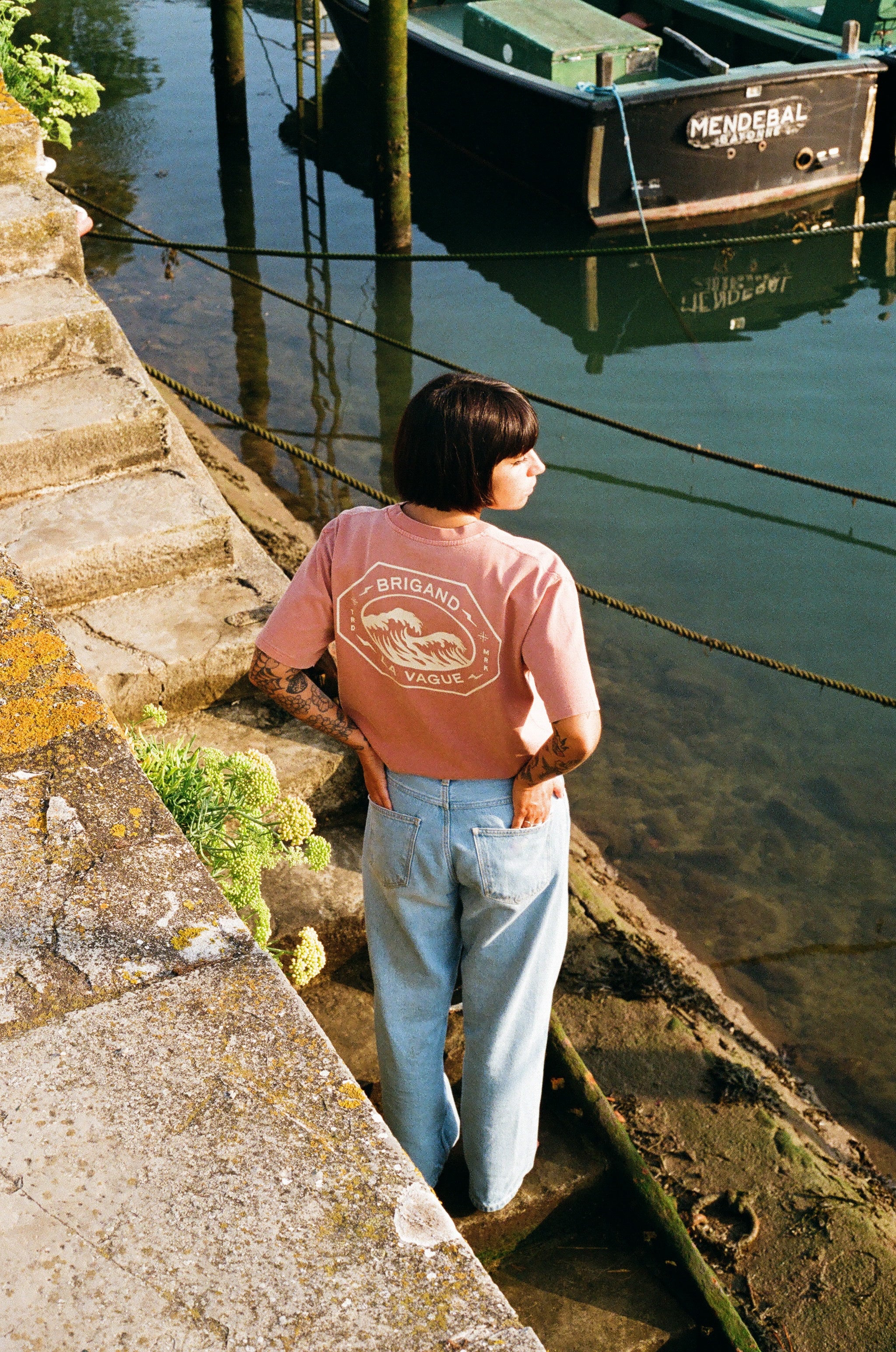 BRIGAND DES MERS T-shirt La Vague T-shirt Coton Bio Terracotta | Teinture Naturelle | La Vague