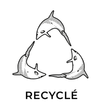 <p>Logo recyclé dauphin brigand des mers logo</p>