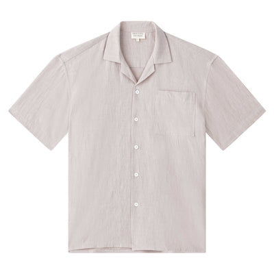 BRIGAND DES MERS S / Beige Chemise manches courtes en Lin Flint