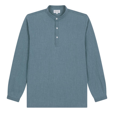 BRIGAND DES MERS Chemise Vareuse col Mao en Lin Flint