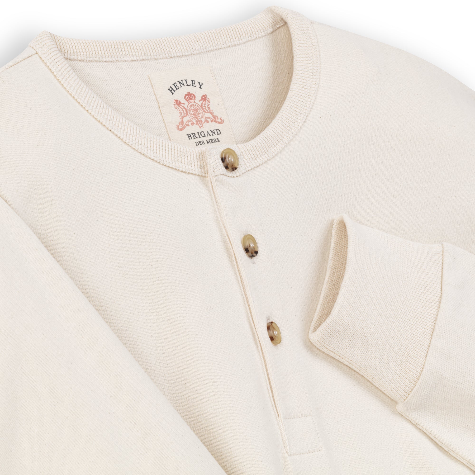 BRIGAND DES MERS Henley Héritage Henley Homme Épais 400g | Workwear Coton Bio | Brigand des Mers