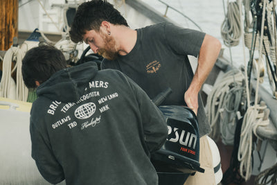 BRIGAND DES MERS Hoodie Terra Incognita Sweat Zippé Homme | Coton Bio Anthracite | Hoodie