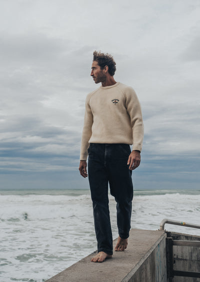 BRIGAND DES MERS Pull Héritage – Laine mérinos, maille épaisse, fabrication durable Pull laine homme Héritage – 100 % laine vierge chaude et durable