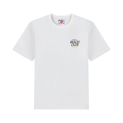 BRIGAND DES MERS T-shirt Beach Club T-shirt Graphique Homme Épais 300 g/m² | Coton Recyclé Off White