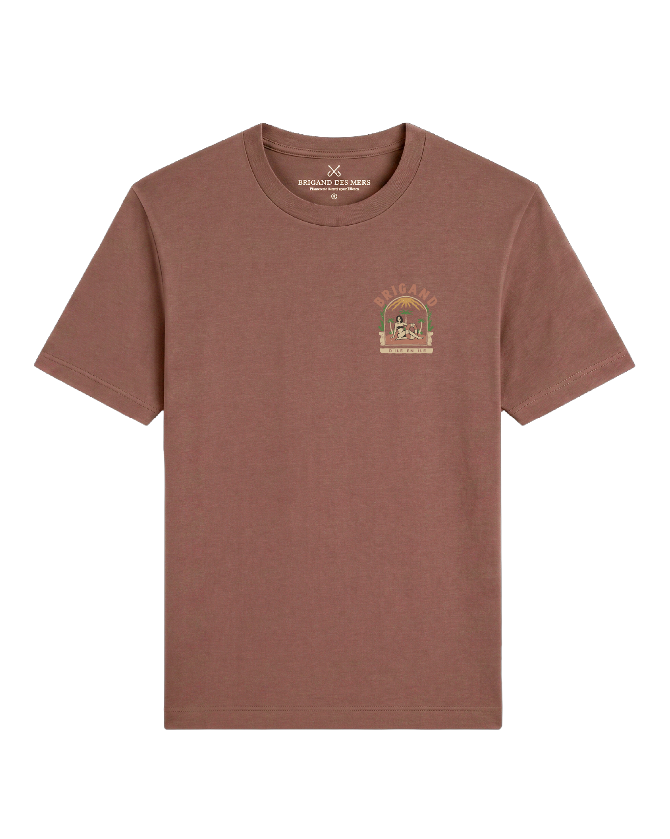 BRIGAND DES MERS T-shirt D’île en île T-shirt Vintage Homme 250 g/m² | Coton Bio Marin | Portugal