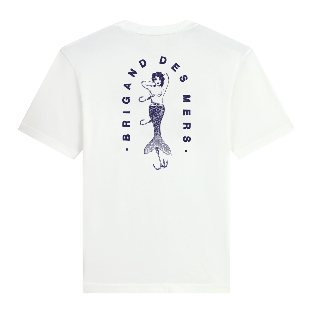 BRIGAND DES MERS XS T-shirt en coton bio Sirène T-Shirt Sirène en Coton Imprimé BIO