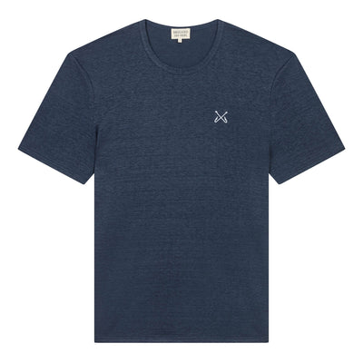 BRIGAND DES MERS Navy / S T-shirt en Lin Francais Hook