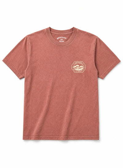 BRIGAND DES MERS T-shirt La Vague T-shirt Coton Bio Terracotta | Teinture Naturelle | La Vague